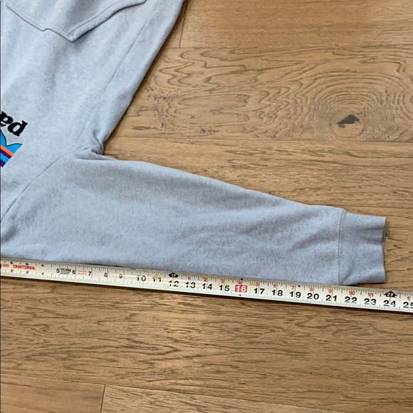 Patagonia Light Blue Hoodie with Patagonia Logo Men’s Small/Women’s Medium - Picture 7 of 9